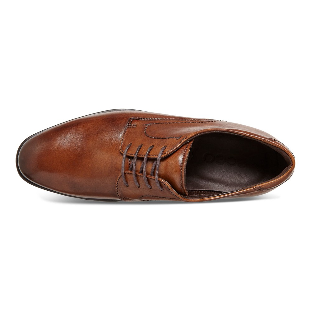 ECCO Mens Dress Shoes Brown - Melbourne Tie - MYL-349568